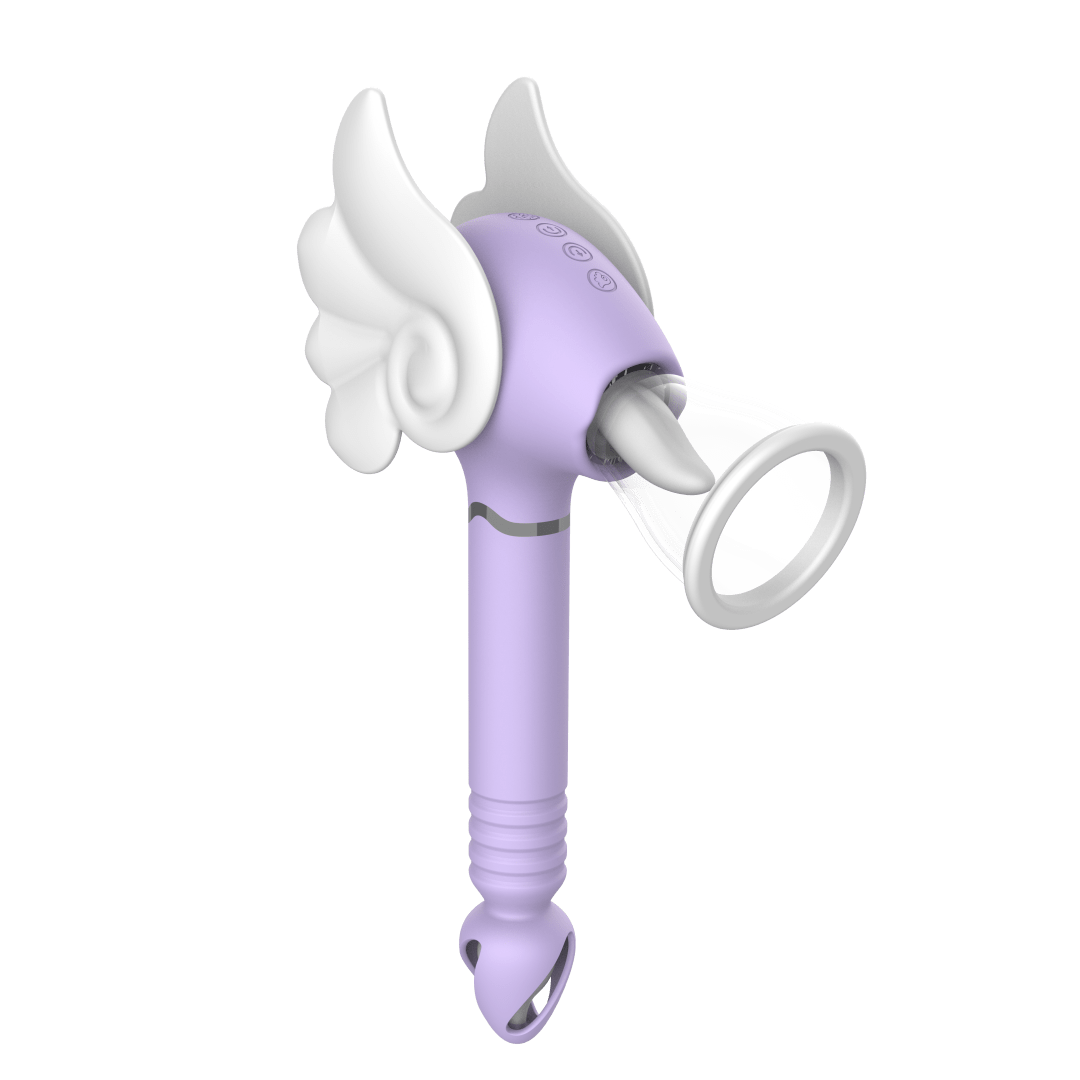 Magic Wand 4 in 1 Vacuum Suction Thrusting Clitoral G-spot Vibrator