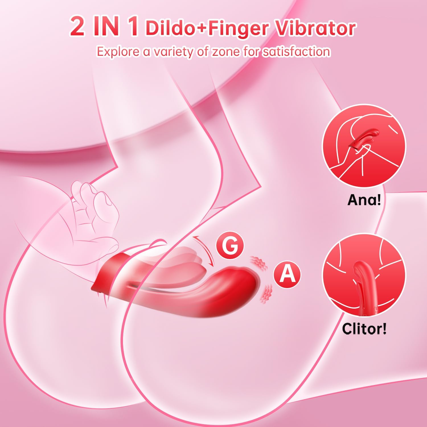2 in 1 Flexible Finger Sleeve Clit G Spot Nipple Vibrator 4 2 in 1 Flexible Finger Sleeve Clit G Spot Nipple Vibrator