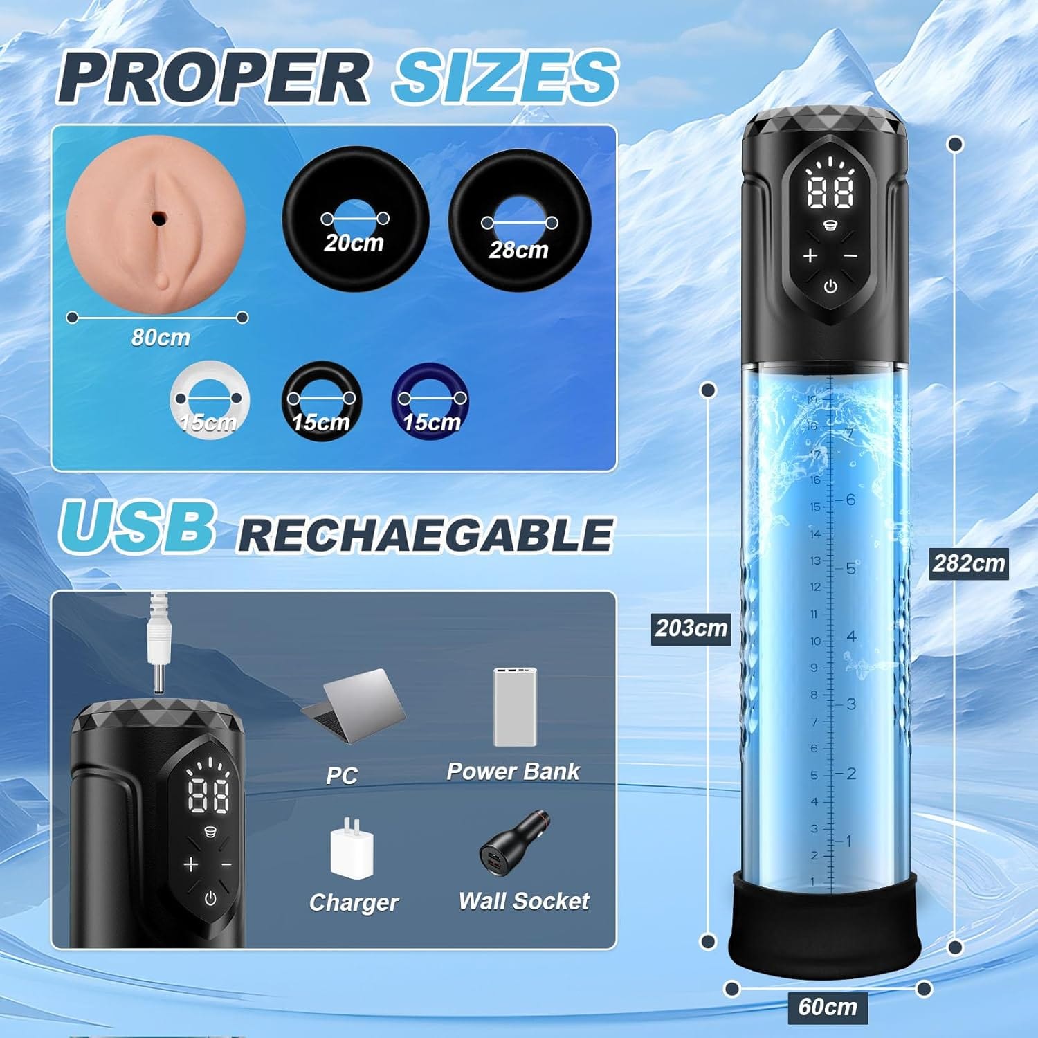5 Suction 5 Pressure Penis Pump Male Sex Stroker 7 5 Suction 5 Pressure Penis Pump Male Sex Stroker
