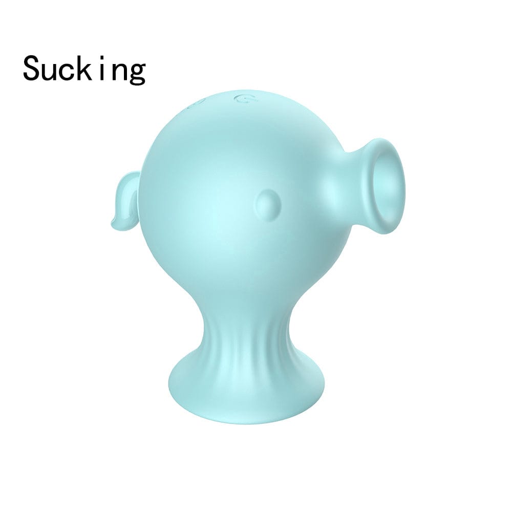 Lurevibe - 7 Speed Tongue Licking Stimulator Clitoris Sucking Vibrator Vagina Nipple Sucker 15 Blue(suction)