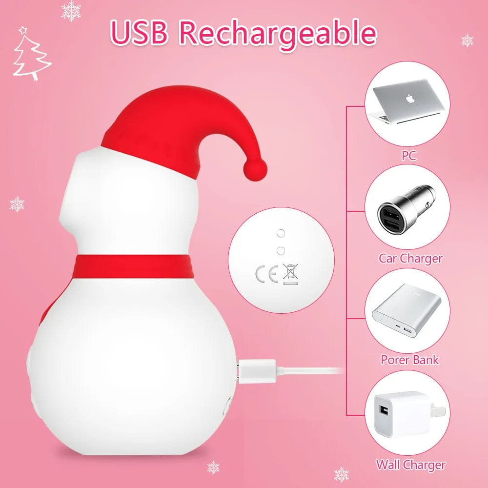 Christmas Snowman Vacuum Powerful Sucking Vibrator 5 Christmas Snowman Vacuum Powerful Sucking Vibrator