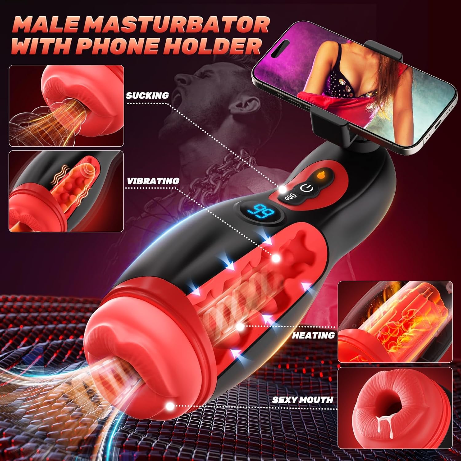 Nebula 9 Sucking Vibration Heating Male Stroker with Phone Holder 3 Nebula 9 Sucking Vibration Heating Male Stroker with Phone Holder