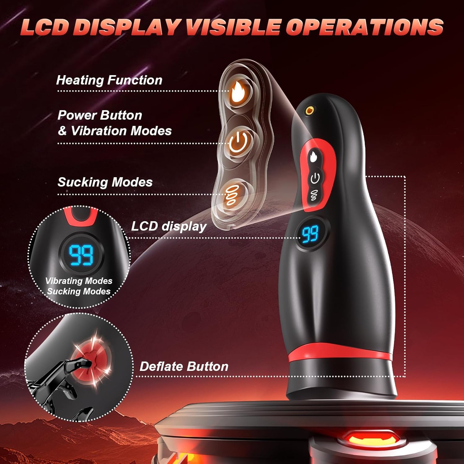 Nebula 9 Sucking Vibration Heating Male Stroker with Phone Holder 8 Nebula 9 Sucking Vibration Heating Male Stroker with Phone Holder