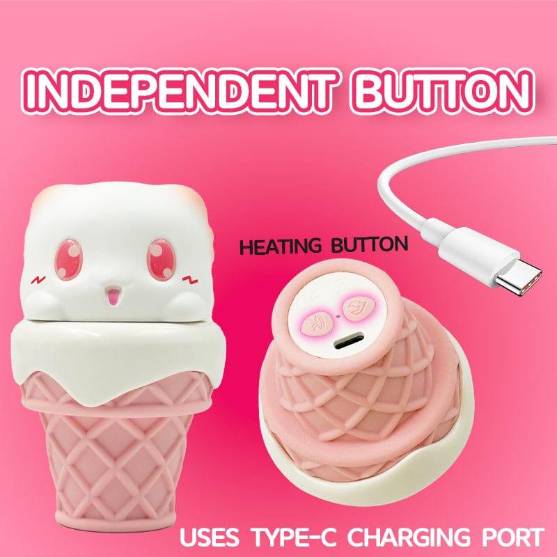 Peachy Bunny Ice Cream Cone Clitoral Suction Heating Vibrator 7 Peachy Bunny Ice Cream Cone Clitoral Suction Heating Vibrator