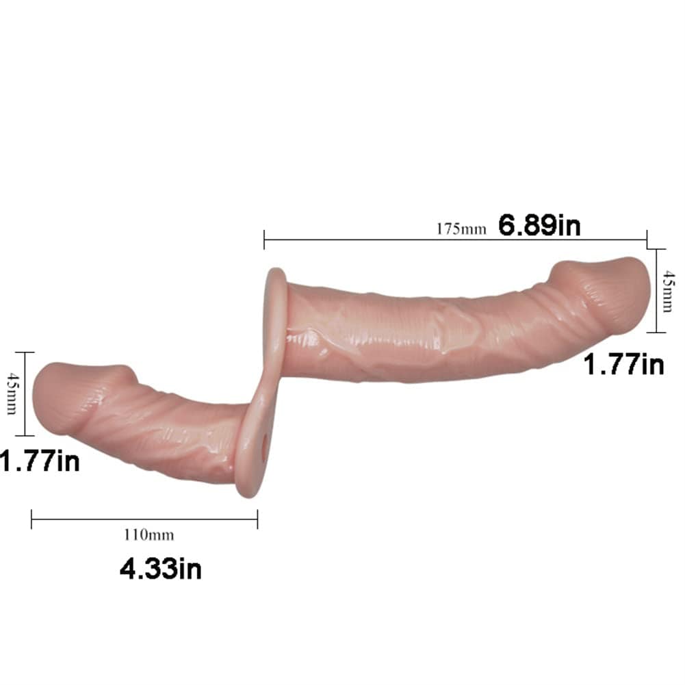 Vibrating Strap On Dildo Vibrator Double Dong with Adjustable Harness 5 Vibrating Strap On Dildo Vibrator Double Dong with Adjustable Harness