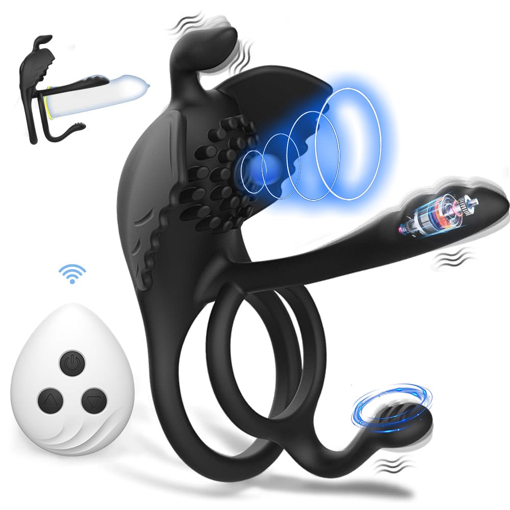 Lurevibe - Penis Vibrating Ring Cock 3 in 1 Massage Delayed Ejaculation Citoral Stimulator Flirt Masturbation 3 Lurevibe - Penis Vibrating Ring Cock 3 in 1 Massage Delayed Ejaculation Citoral Stimulator Flirt Masturbation