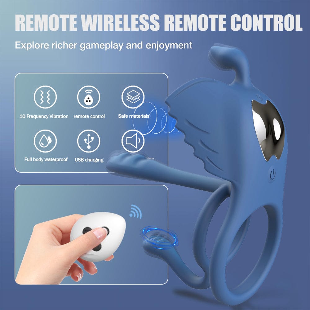 Lurevibe - Penis Vibrating Ring Cock 3 in 1 Massage Delayed Ejaculation Citoral Stimulator Flirt Masturbation 6 Lurevibe - Penis Vibrating Ring Cock 3 in 1 Massage Delayed Ejaculation Citoral Stimulator Flirt Masturbation