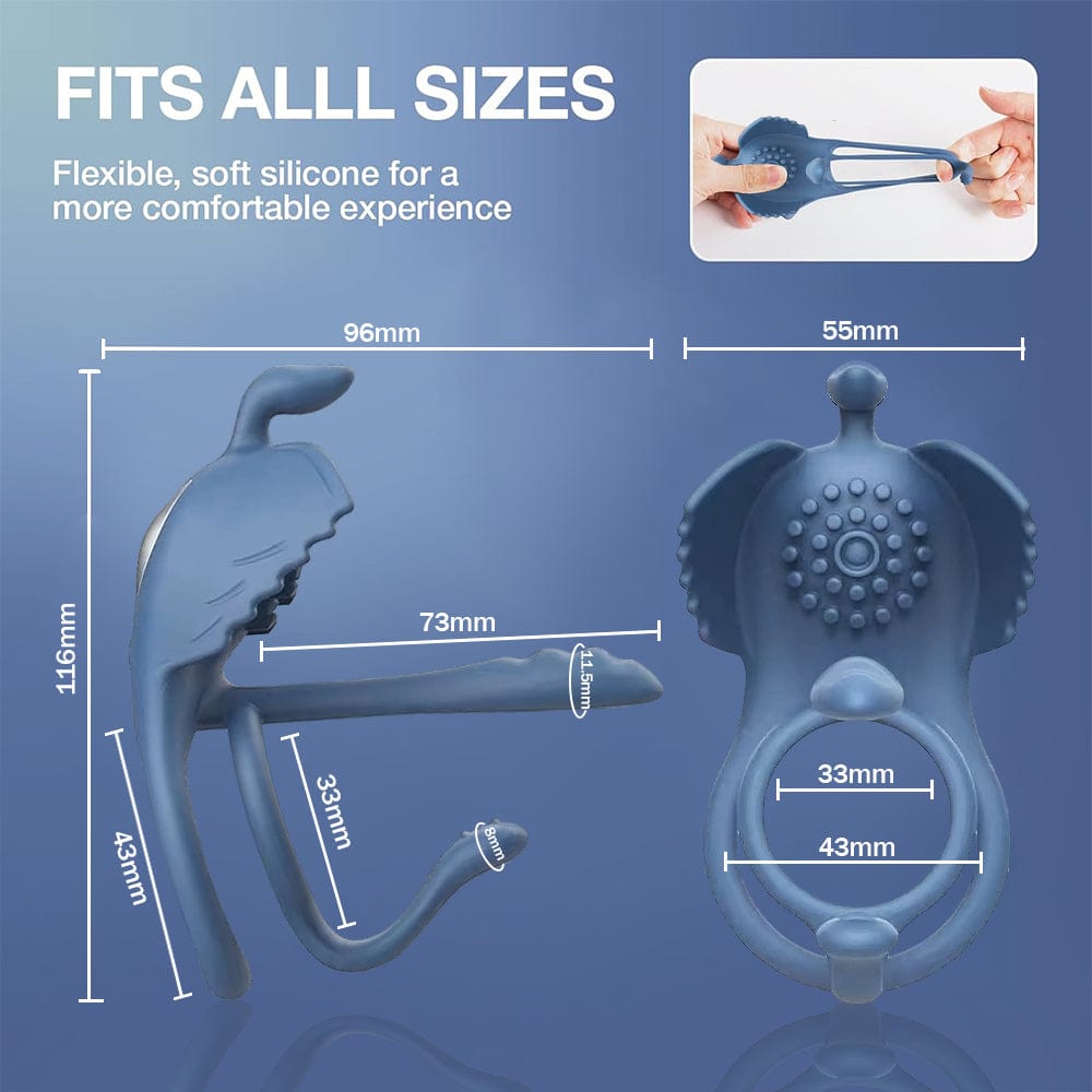 Lurevibe - Penis Vibrating Ring Cock 3 in 1 Massage Delayed Ejaculation Citoral Stimulator Flirt Masturbation 9 Lurevibe - Penis Vibrating Ring Cock 3 in 1 Massage Delayed Ejaculation Citoral Stimulator Flirt Masturbation