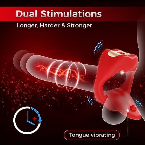 Lurevibe - Penis Ring Tongue Design with 9 Vibration Modes 4 Lurevibe - Penis Ring Tongue Design with 9 Vibration Modes