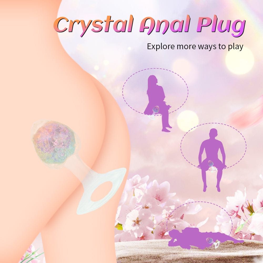 Diamond Crystal Rainbow Wearable Butt Plug Anal Sex Toy 3 Diamond Crystal Rainbow Wearable Butt Plug Anal Sex Toy