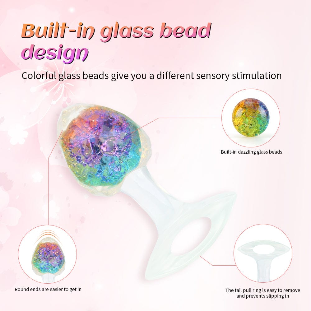 Diamond Crystal Rainbow Wearable Butt Plug Anal Sex Toy 5 Diamond Crystal Rainbow Wearable Butt Plug Anal Sex Toy