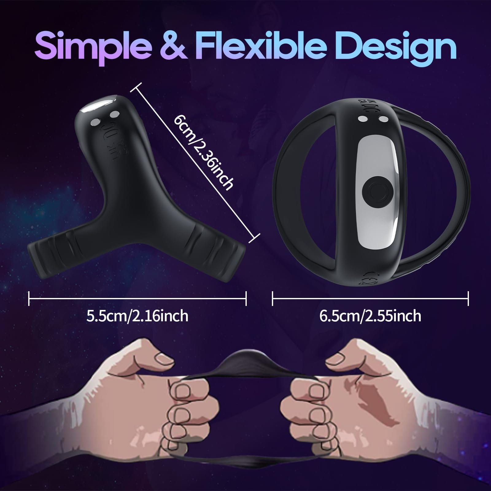 Lurevibe - Vibrating Cock Ring with APP, Triangular Penis Ring with 10 Vibration Modes 3 Lurevibe - Vibrating Cock Ring with APP, Triangular Penis Ring with 10 Vibration Modes