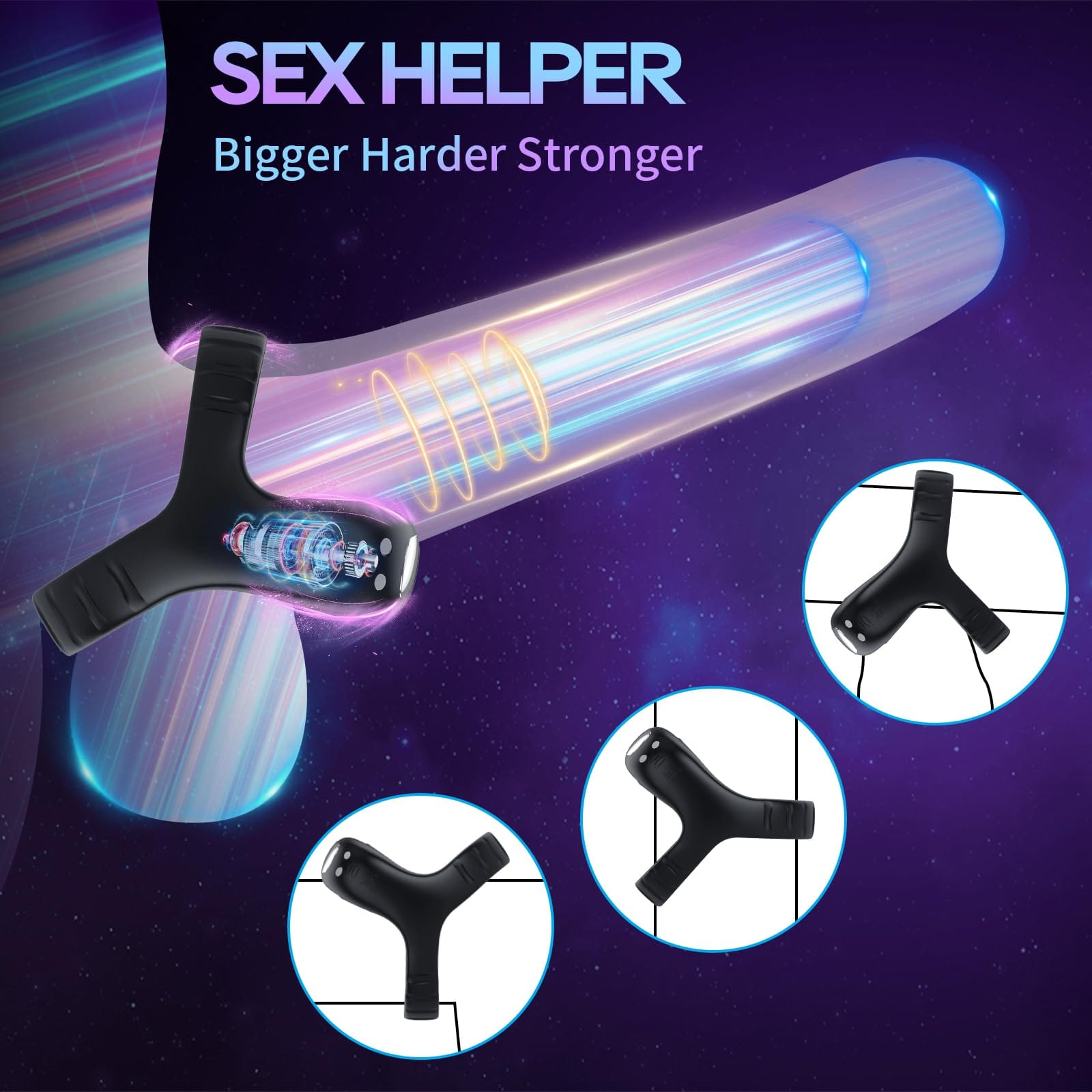 Lurevibe - Vibrating Cock Ring with APP, Triangular Penis Ring with 10 Vibration Modes 5 Lurevibe - Vibrating Cock Ring with APP, Triangular Penis Ring with 10 Vibration Modes