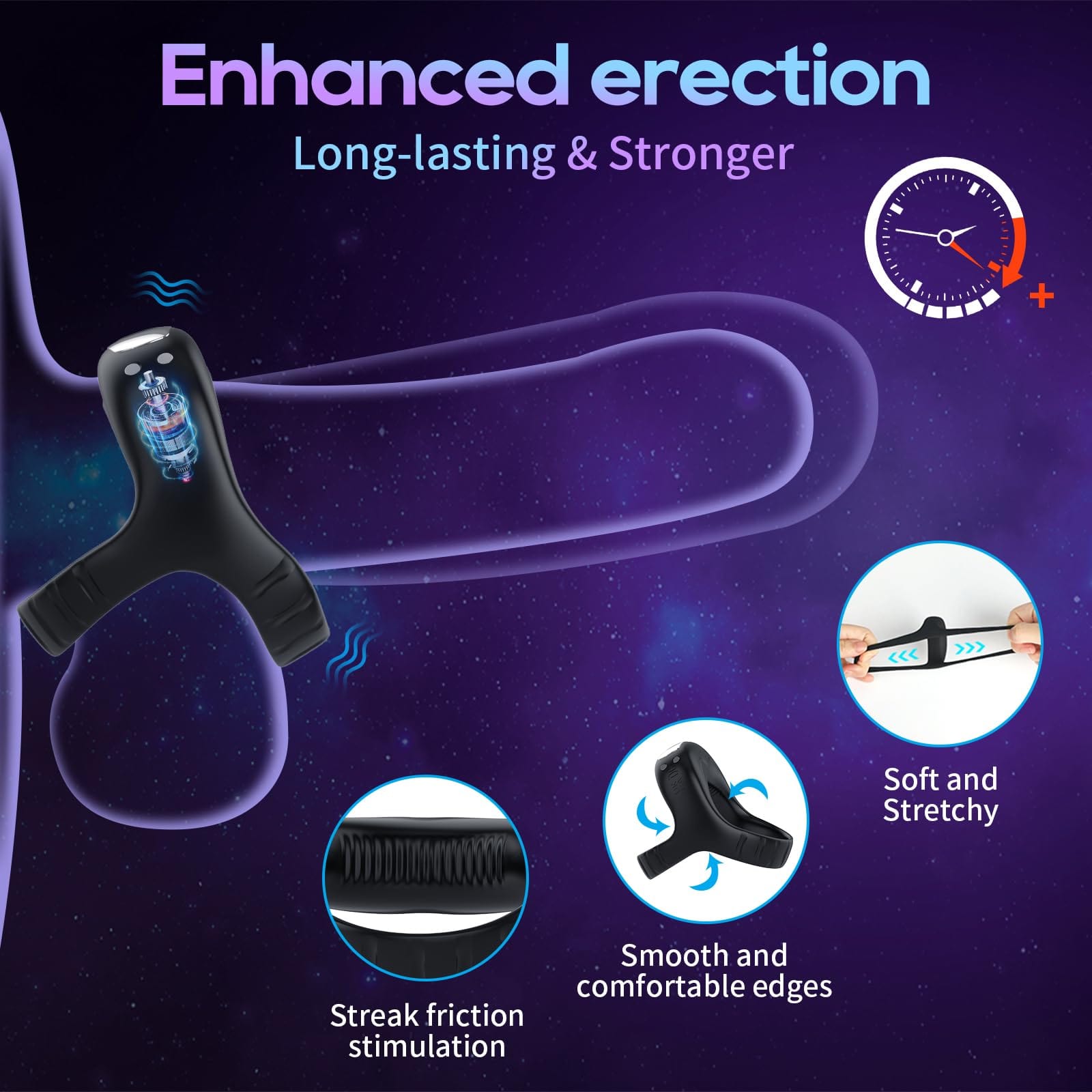 Lurevibe - Vibrating Cock Ring with APP, Triangular Penis Ring with 10 Vibration Modes 6 Lurevibe - Vibrating Cock Ring with APP, Triangular Penis Ring with 10 Vibration Modes
