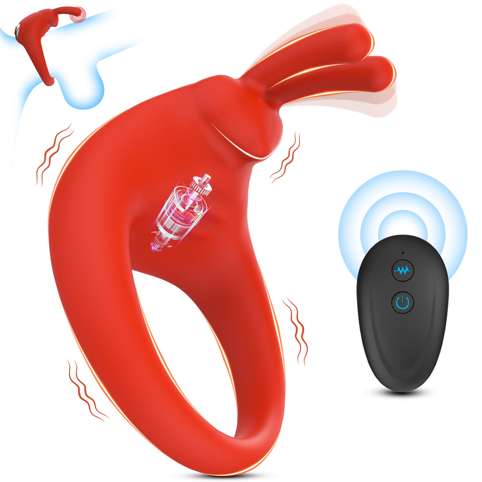 Lurevibe - Rabbit Vibrating Cock Ring Adult Sex Toys with Clitoral Vibrator 18 Lurevibe - Rabbit Vibrating Cock Ring Adult Sex Toys with Clitoral Vibrator