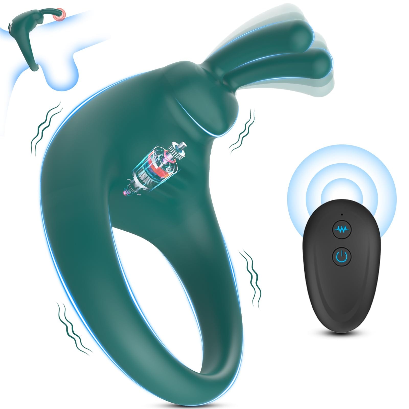 Lurevibe - Rabbit Vibrating Cock Ring Adult Sex Toys with Clitoral Vibrator 9 Lurevibe - Rabbit Vibrating Cock Ring Adult Sex Toys with Clitoral Vibrator