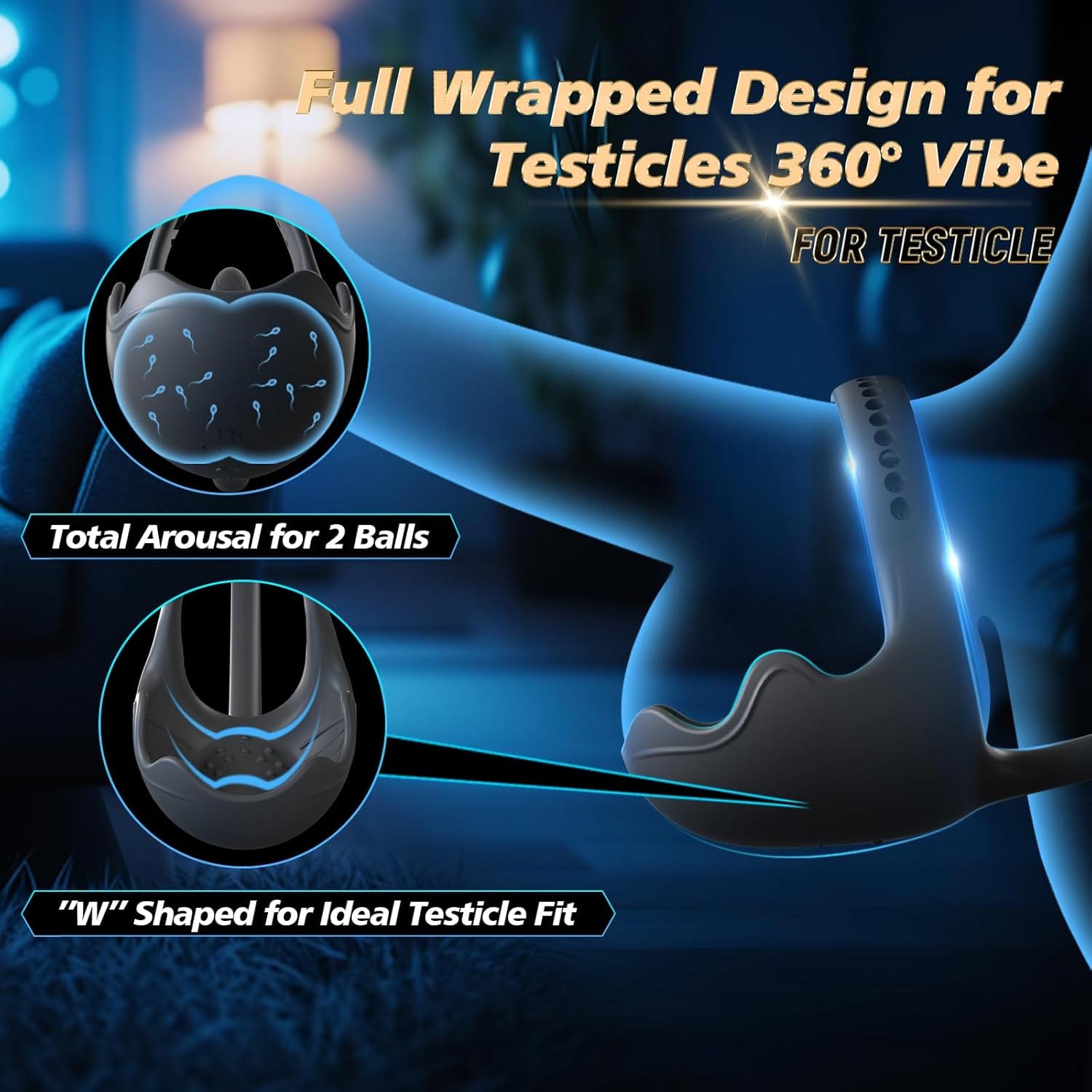 3-in-1 Vibrating Testicle Taint Anal Stimulator with Adjustable Vibrating Cock Ring 3 3-in-1 Vibrating Testicle Taint Anal Stimulator with Adjustable Vibrating Cock Ring