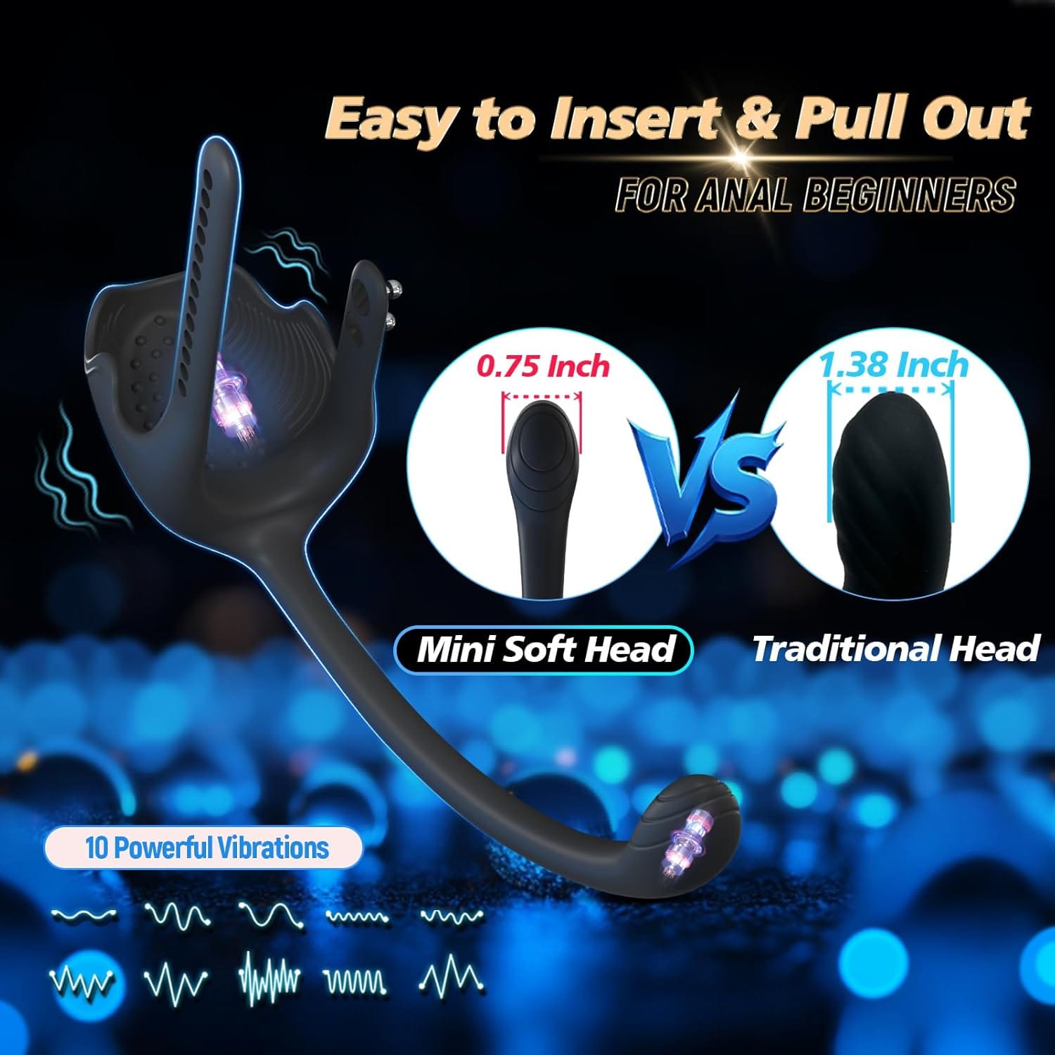 3-in-1 Vibrating Testicle Taint Anal Stimulator with Adjustable Vibrating Cock Ring 4 3-in-1 Vibrating Testicle Taint Anal Stimulator with Adjustable Vibrating Cock Ring