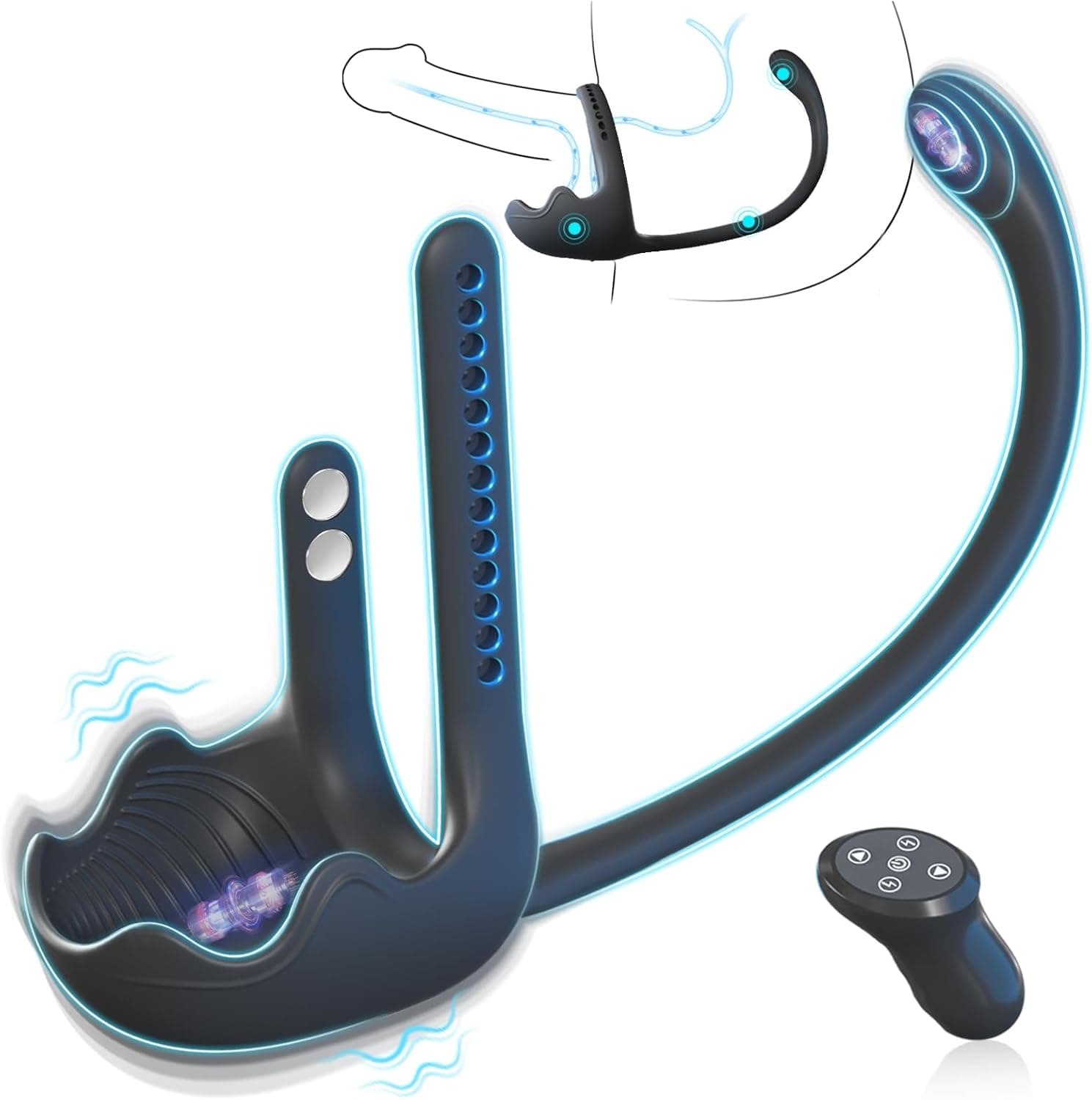 3-in-1 Vibrating Testicle Taint Anal Stimulator with Adjustable Vibrating Cock Ring 8 3-in-1 Vibrating Testicle Taint Anal Stimulator with Adjustable Vibrating Cock Ring