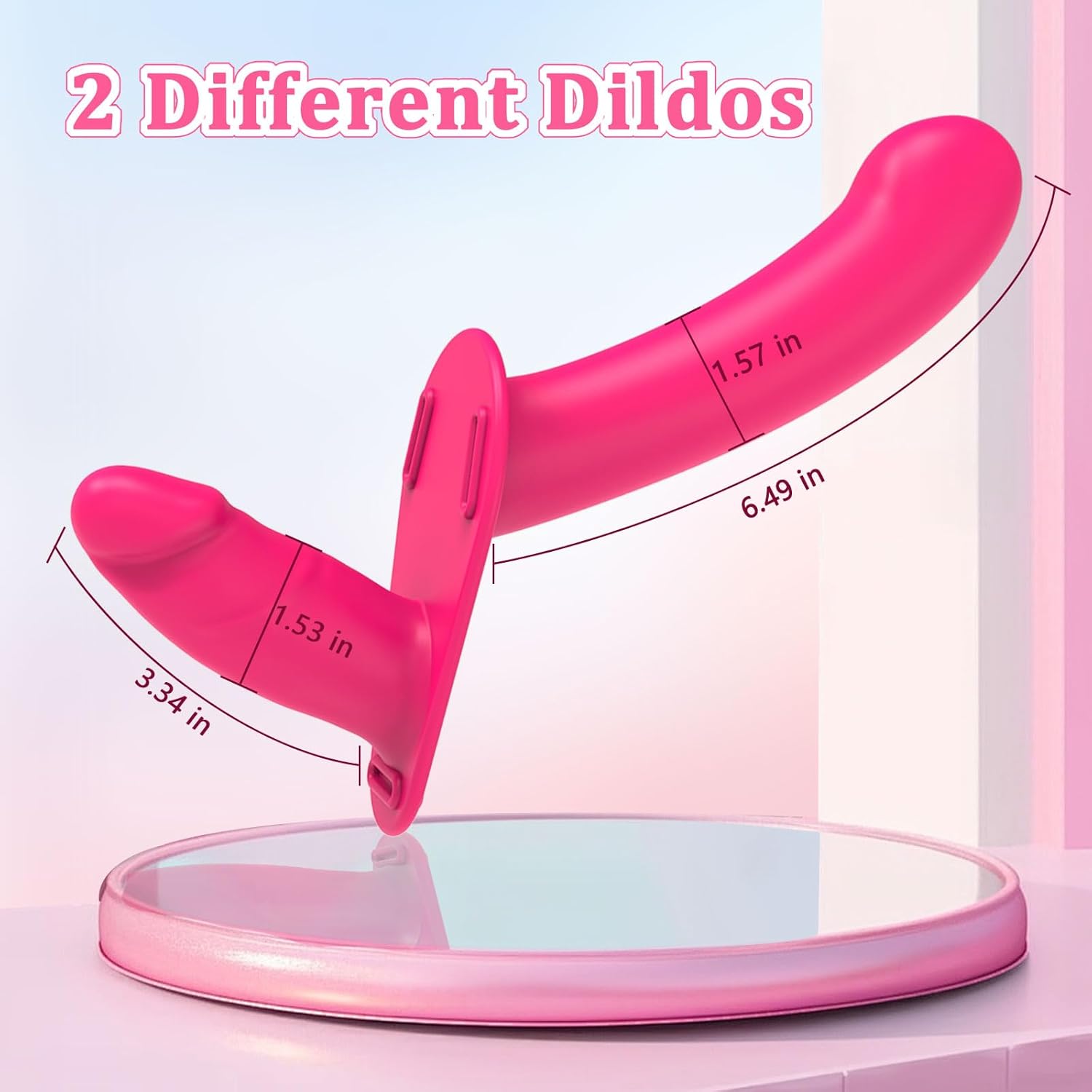 Lesbian Strap-on Dildo Vibrator Double-ended Dildo with Remote Control 5 Lesbian Strap-on Dildo Vibrator Double-ended Dildo with Remote Control