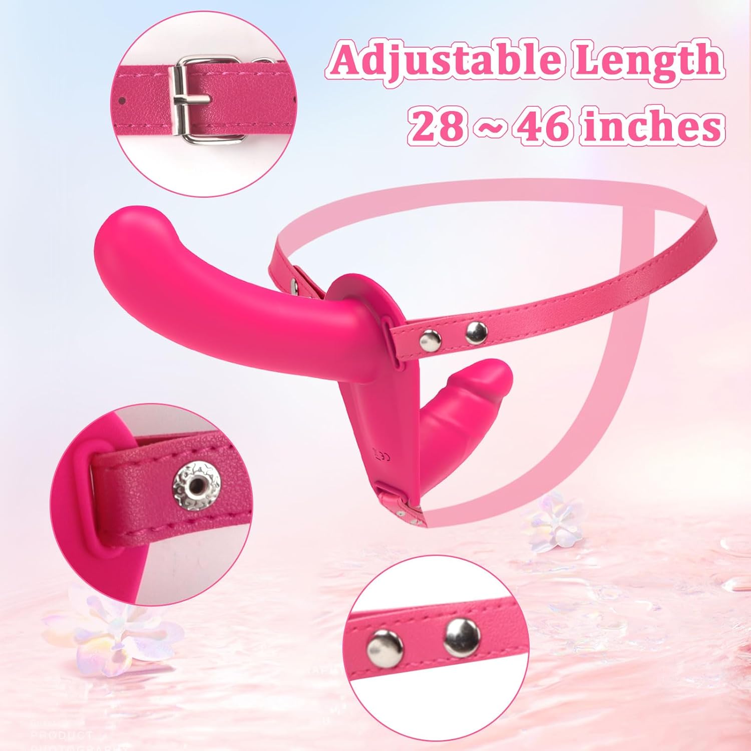 Lesbian Strap-on Dildo Vibrator Double-ended Dildo with Remote Control 6 Lesbian Strap-on Dildo Vibrator Double-ended Dildo with Remote Control