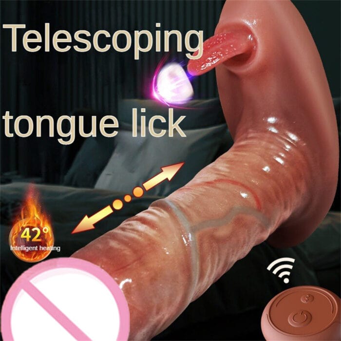 Thrusting Dildo Vibrator Realistic Wearable Clit G-Spot Massager 6 Thrusting Dildo Vibrator Realistic Wearable Clit G-Spot Massager