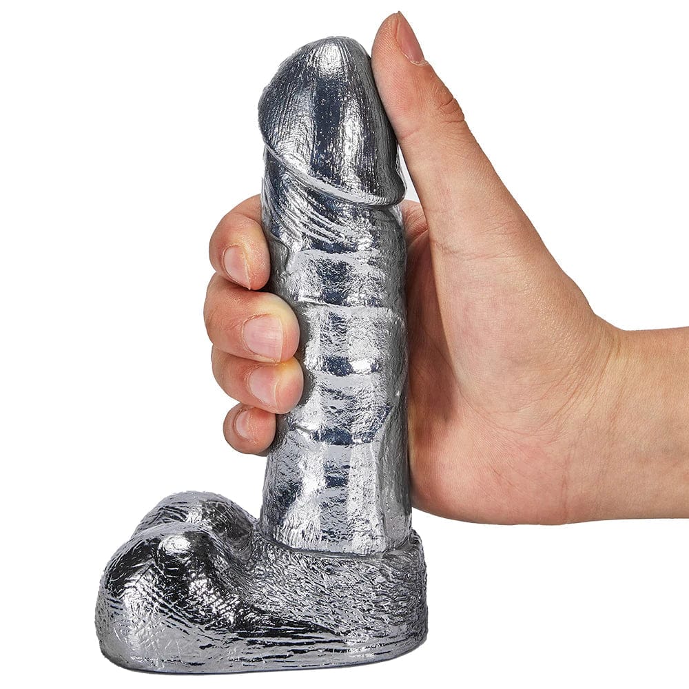 Silver Dildo 6.8 Inch G spot Monster Metal Dildo Sex Toy for Women 5 Silver Dildo 6.8 Inch G spot Monster Metal Dildo Sex Toy for Women