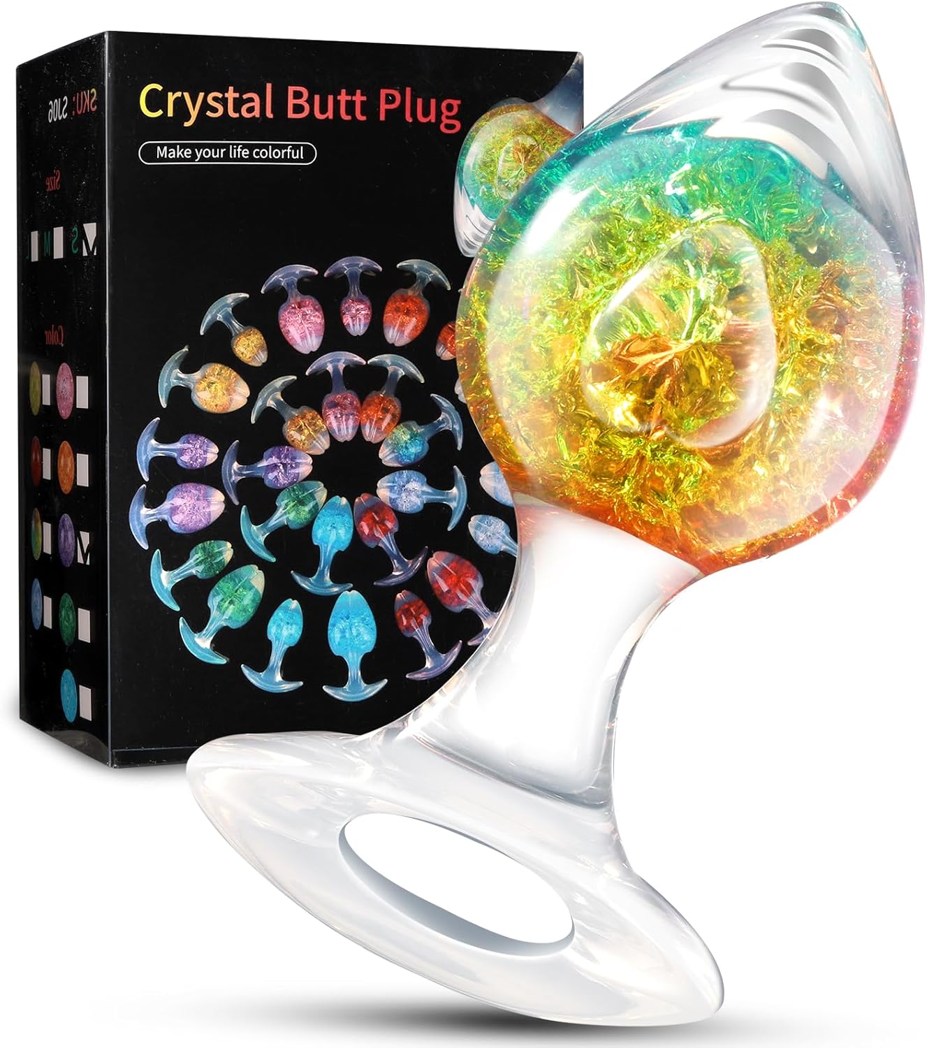 Love-shaped Crystal Wearable Butt Plug for Anal Sex
