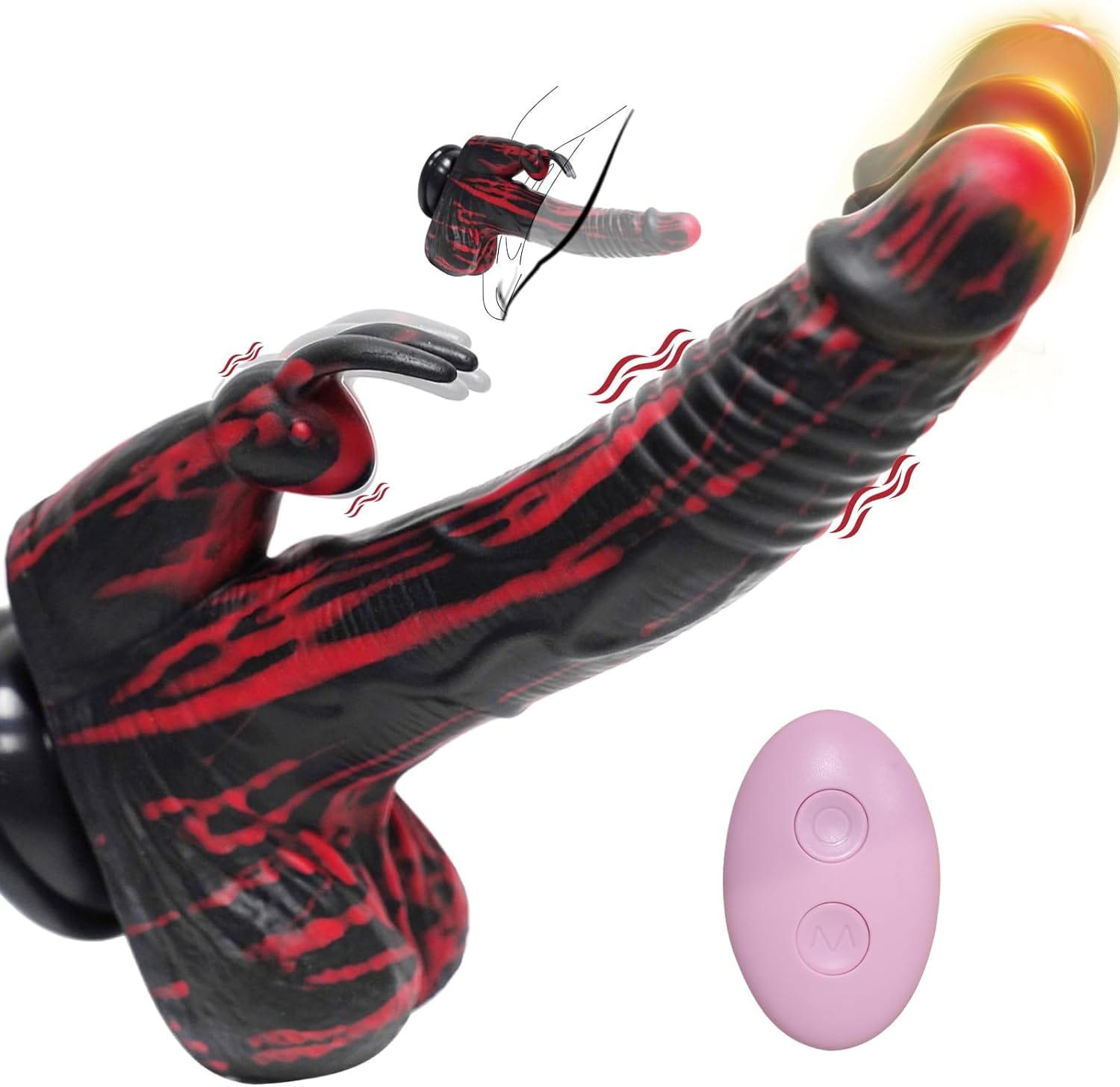 8.26In Rabbit Thrusting Rotation Realistic Dildo Clit G-Spot Vibrator