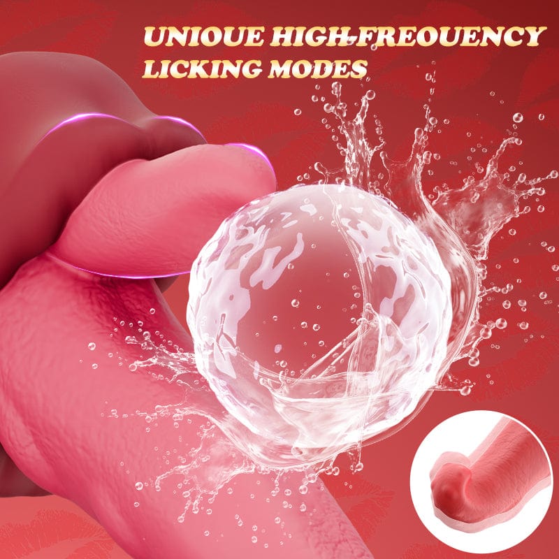 Realistic Tongue Thrusting Heating Fantasy Dildo With Suction Cup 7 Realistic Tongue Thrusting Heating Fantasy Dildo With Suction Cup
