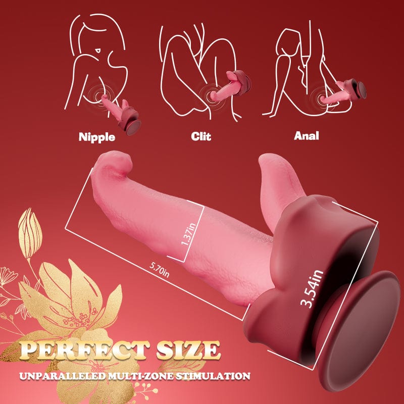 Realistic Tongue Thrusting Heating Fantasy Dildo With Suction Cup 9 Realistic Tongue Thrusting Heating Fantasy Dildo With Suction Cup