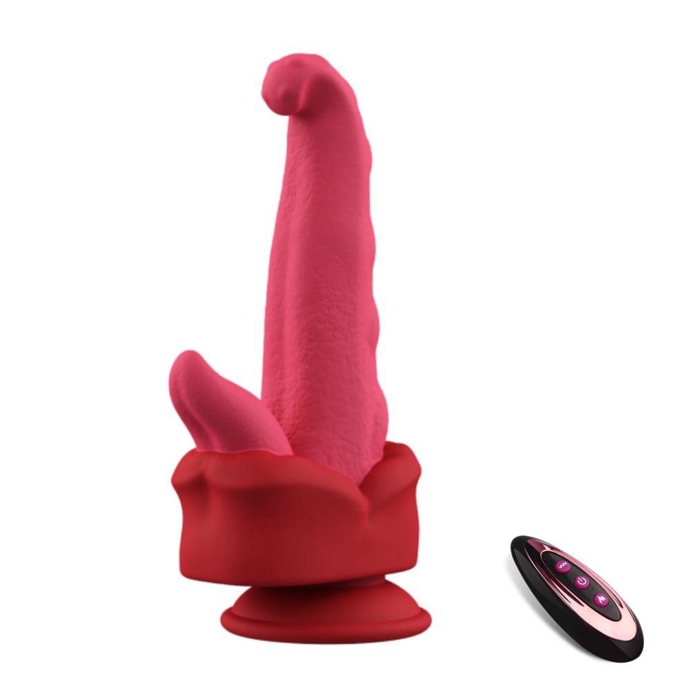 Realistic Tongue Thrusting Heating Fantasy Dildo With Suction Cup 10 Realistic Tongue Thrusting Heating Fantasy Dildo With Suction Cup