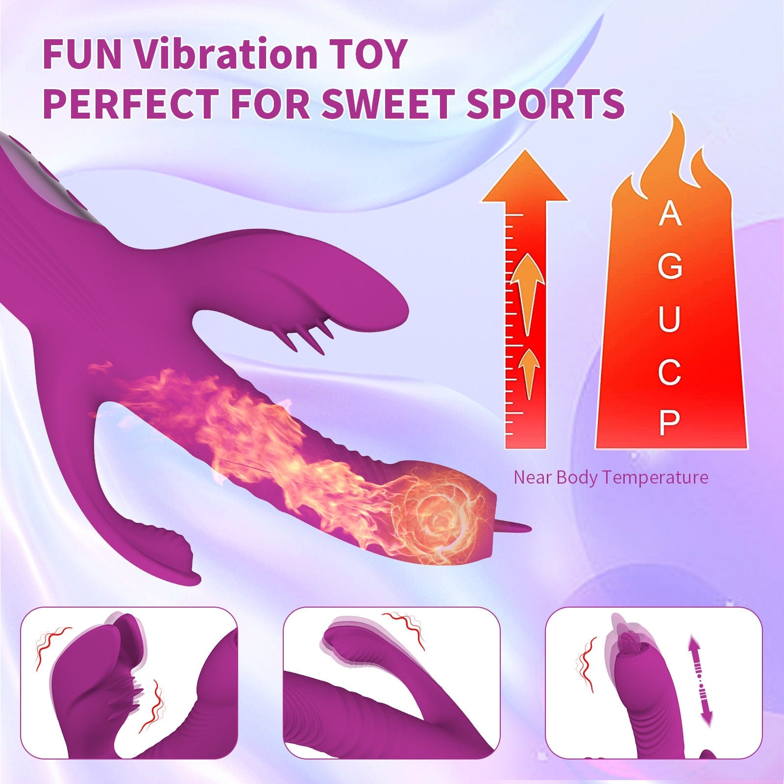 Lurevibe -Trident 4-in-1 Heating Telescopic Swinging Tongue-licking Vibrator 3 Lurevibe -Trident 4-in-1 Heating Telescopic Swinging Tongue-licking Vibrator