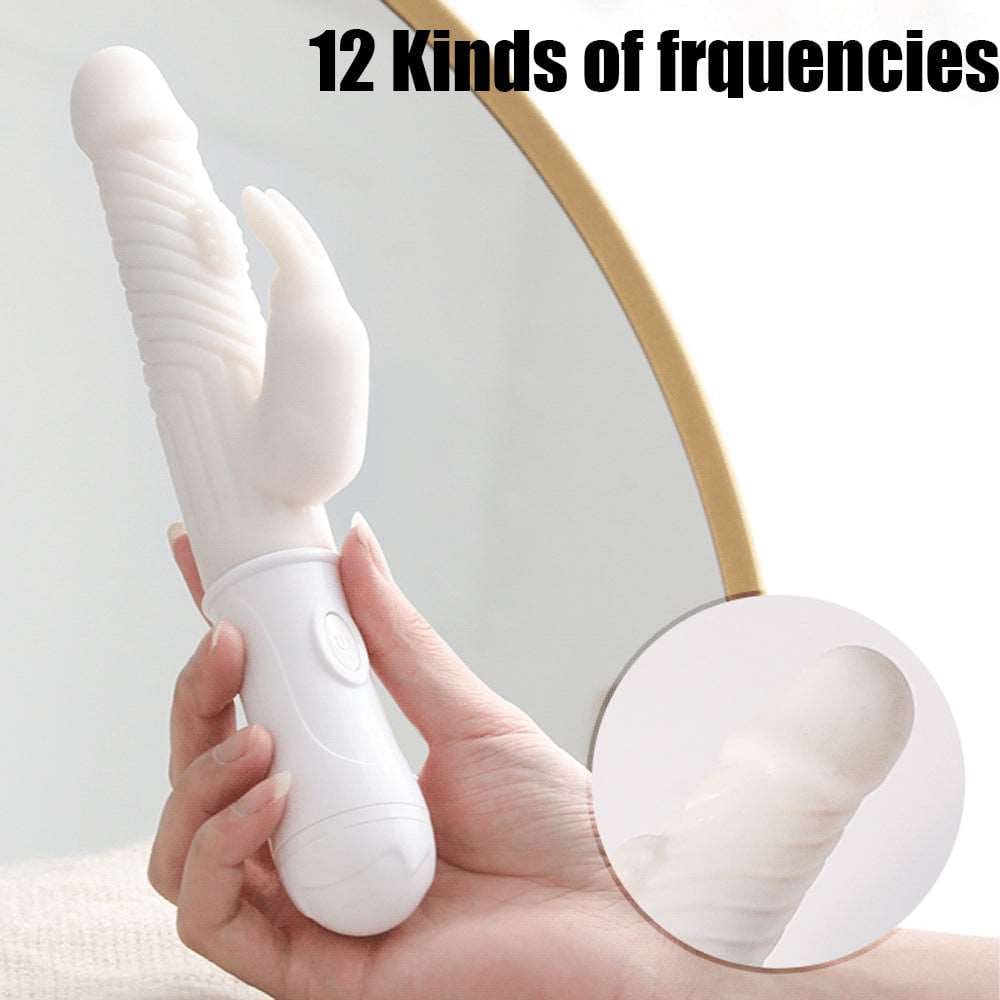 Lurevibe - Blissful Rabbit Bead Stick Vibrating Stick Masturbation Massager 4 Lurevibe - Blissful Rabbit Bead Stick Vibrating Stick Masturbation Massager