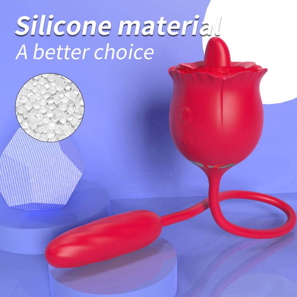 2 In 1 Rose Toy Thrusting Dildo Vibrator With 9 Tongue Licking 9 Thrusting Vibrating 4 2 In 1 Rose Toy Thrusting Dildo Vibrator With 9 Tongue Licking 9 Thrusting Vibrating