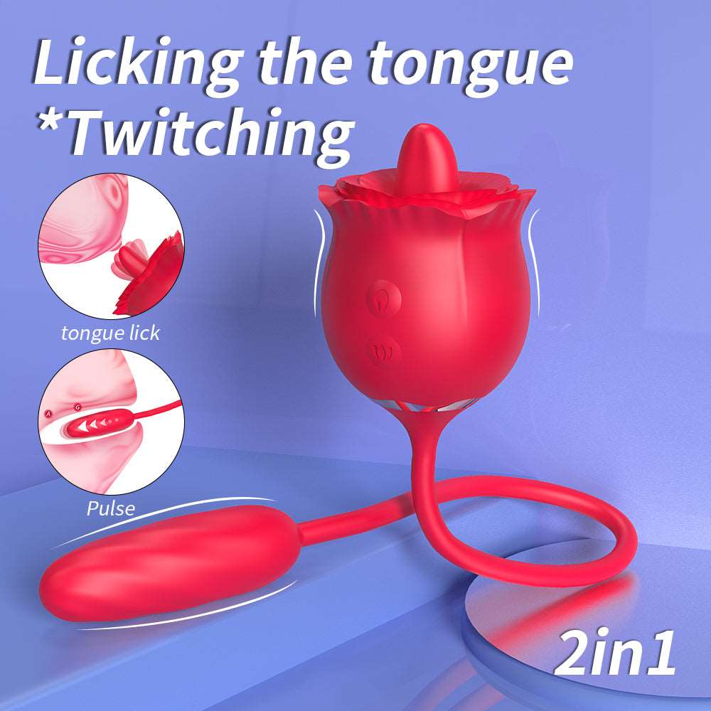 2 In 1 Rose Toy Thrusting Dildo Vibrator With 9 Tongue Licking 9 Thrusting Vibrating 5 2 In 1 Rose Toy Thrusting Dildo Vibrator With 9 Tongue Licking 9 Thrusting Vibrating