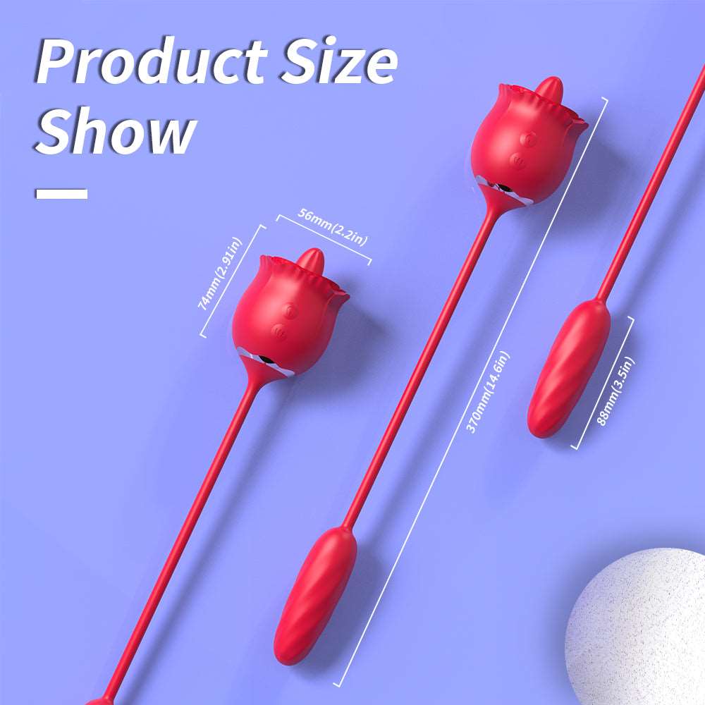 2 In 1 Rose Toy Thrusting Dildo Vibrator With 9 Tongue Licking 9 Thrusting Vibrating 8 2 In 1 Rose Toy Thrusting Dildo Vibrator With 9 Tongue Licking 9 Thrusting Vibrating