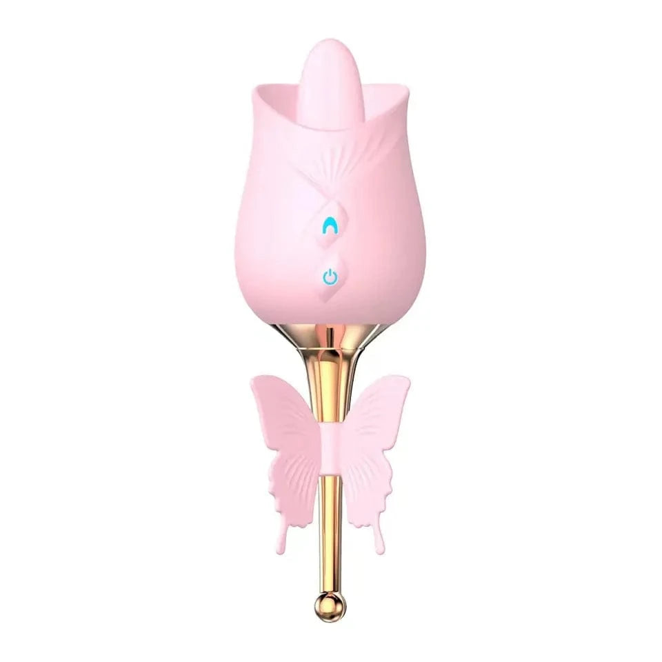 10-Frequency Vibration Tongue Licking Rose Vibrator 3 10-Frequency Vibration Tongue Licking Rose Vibrator