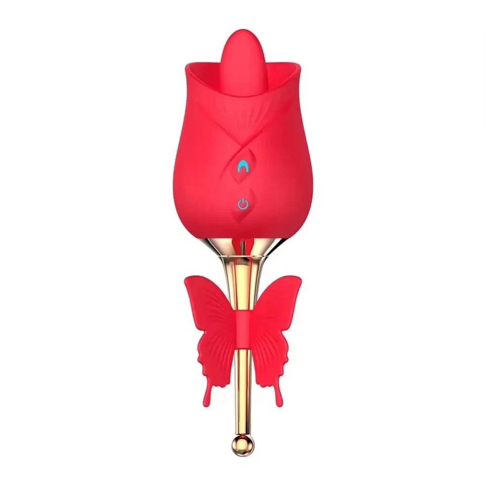 10-Frequency Vibration Tongue Licking Rose Vibrator 4 10-Frequency Vibration Tongue Licking Rose Vibrator