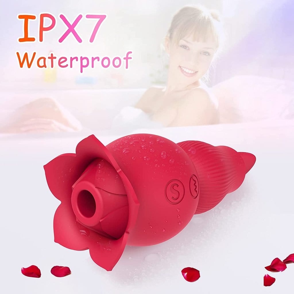 Lurevibe - Rose Sucking and Tongue Vibrator 2 in 1 Rose Toy 9 Lurevibe - Rose Sucking and Tongue Vibrator 2 in 1 Rose Toy
