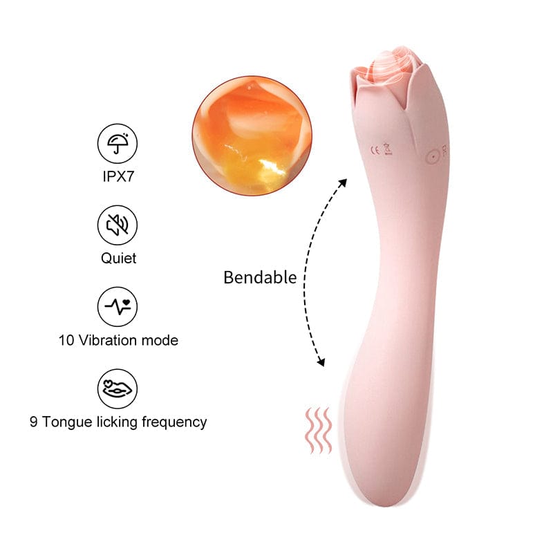 Lurevibe - Rose Tongue Licking Vibrator 6 Lurevibe - Rose Tongue Licking Vibrator