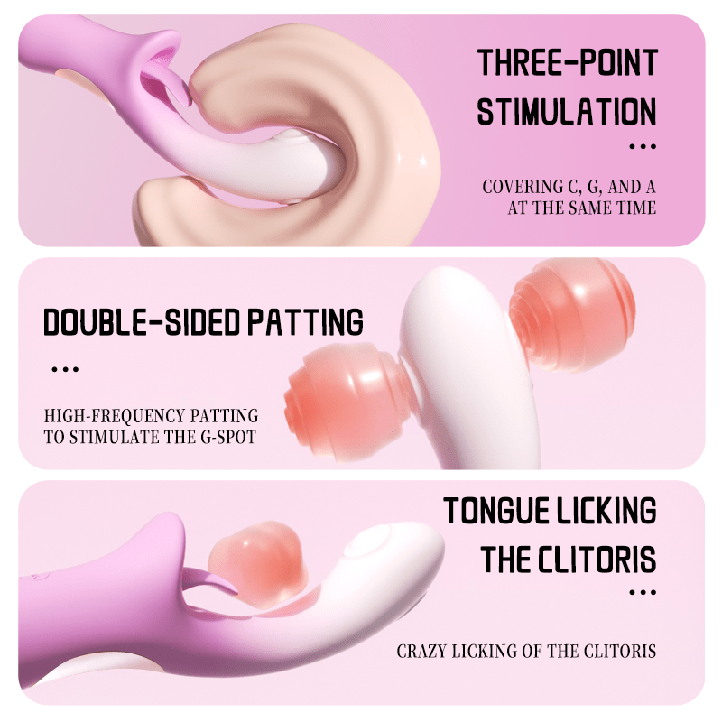 Fancy Pink Female Tongue Licking Masturbation Device Vibrator 3 Fancy Pink Female Tongue Licking Masturbation Device Vibrator