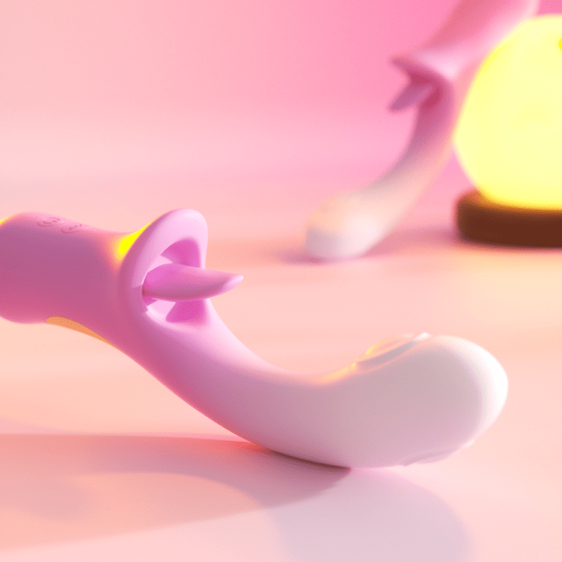 Fancy Pink Female Tongue Licking Masturbation Device Vibrator 5 Fancy Pink Female Tongue Licking Masturbation Device Vibrator