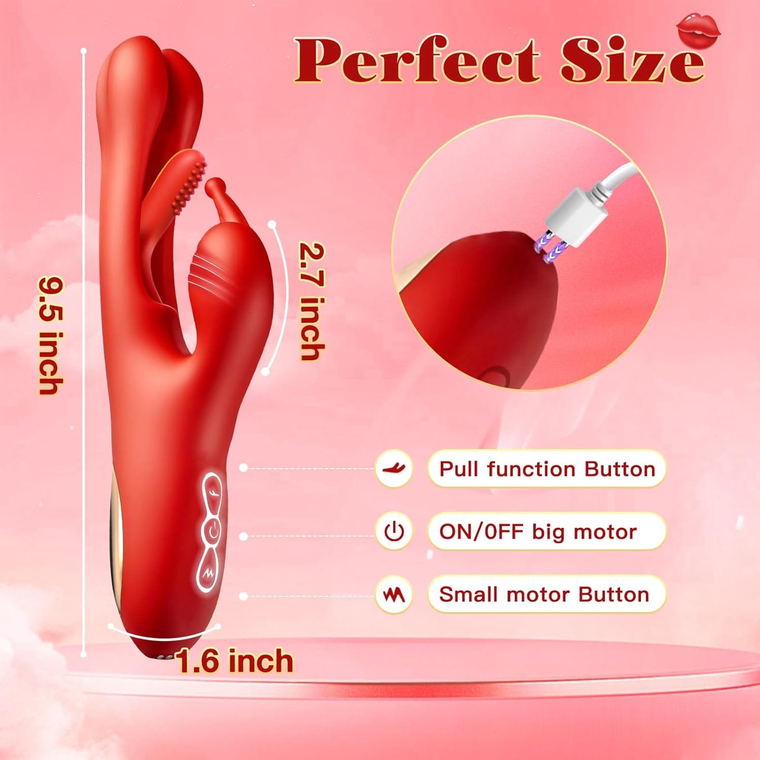 3 IN 1 Rabbit Flapping G Spot Clitoral stimulation Vibrator 8 3 IN 1 Rabbit Flapping G Spot Clitoral stimulation Vibrator