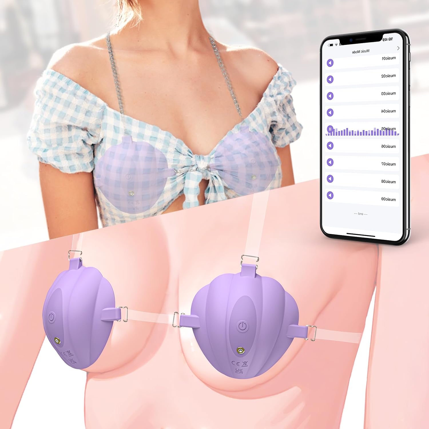 Shell Nipple Vibrator Vibrating Nipple Sex Toy with App control 3 Shell Nipple Vibrator Vibrating Nipple Sex Toy with App control