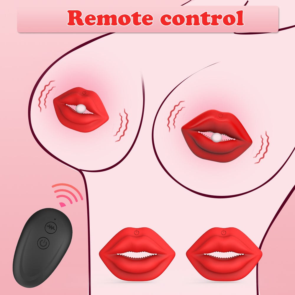 MizzZee Wireless Red Lip Nipple Clamp vibrator With Remote Control Control 4 MizzZee Wireless Red Lip Nipple Clamp vibrator With Remote Control Control