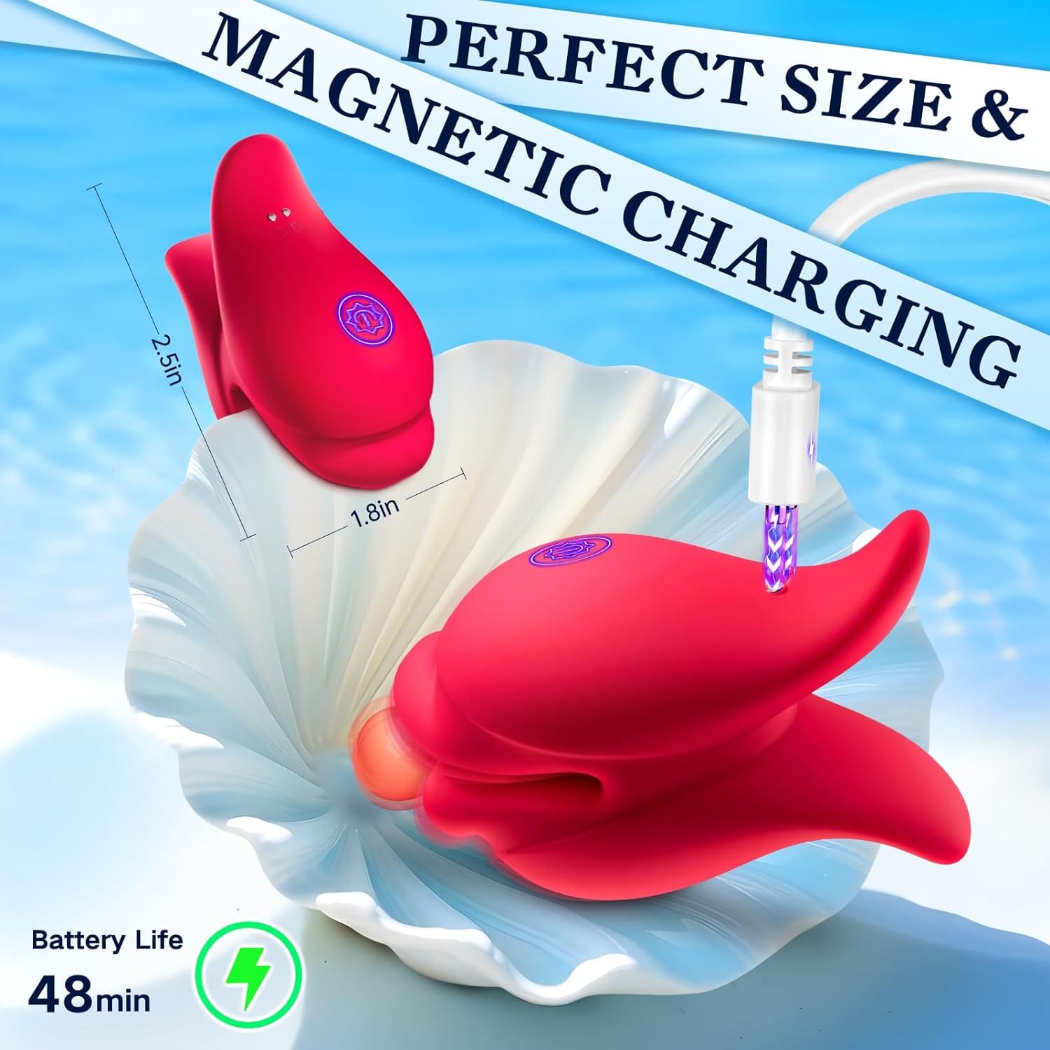 BDSM Mouth-shaped Nipple Clamps Stimulator with APP Remote Control 7 BDSM Mouth-shaped Nipple Clamps Stimulator with APP Remote Control