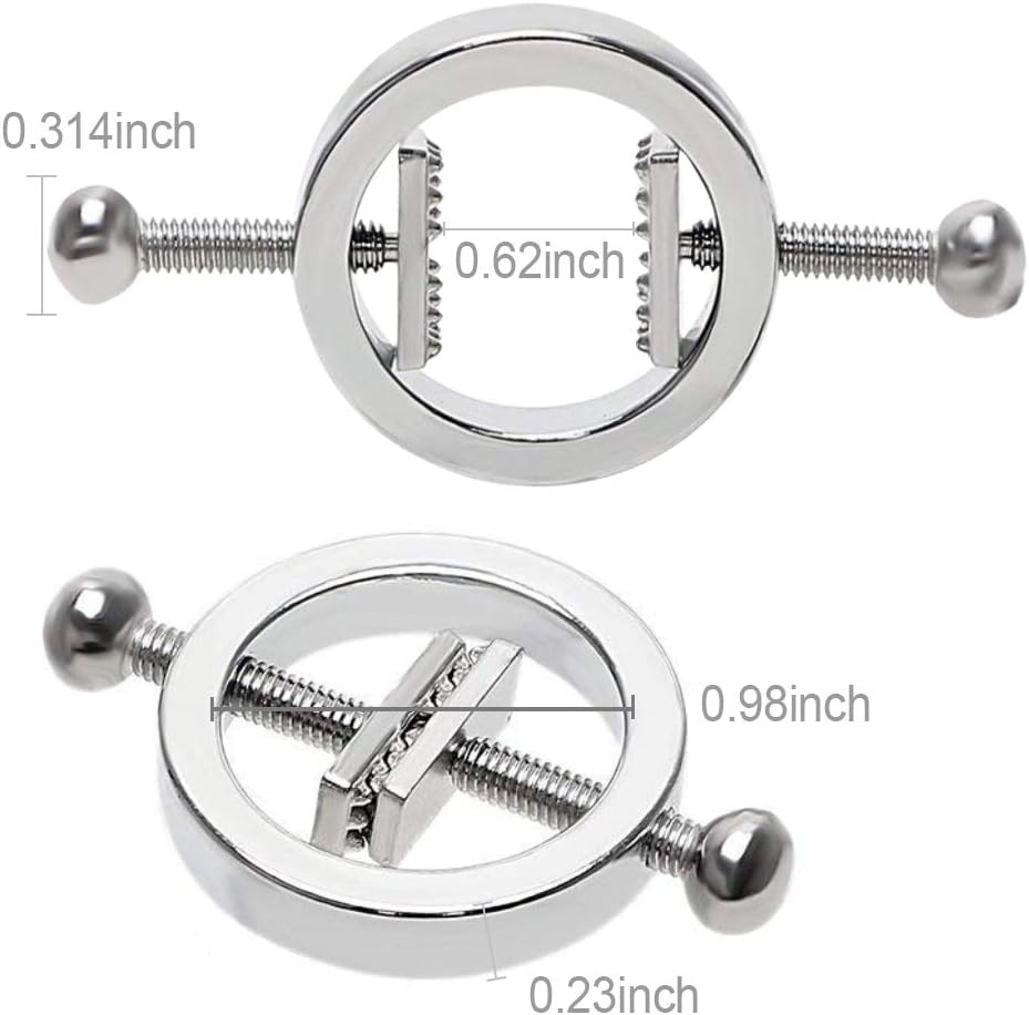 BDSM Metal Adjustable Nipple Clamps Set for Sex Games 6 BDSM Metal Adjustable Nipple Clamps Set for Sex Games