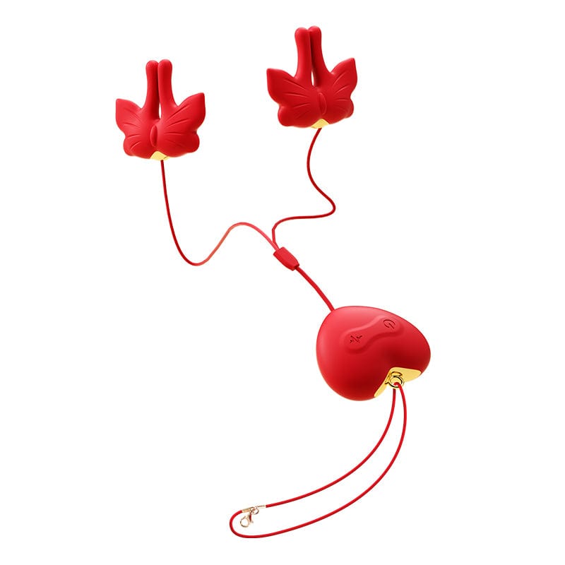 Butterfly Vibrating Neck-hanging Nipple Clamp Sexual Pleasure Tool 3 Butterfly Vibrating Neck-hanging Nipple Clamp Sexual Pleasure Tool