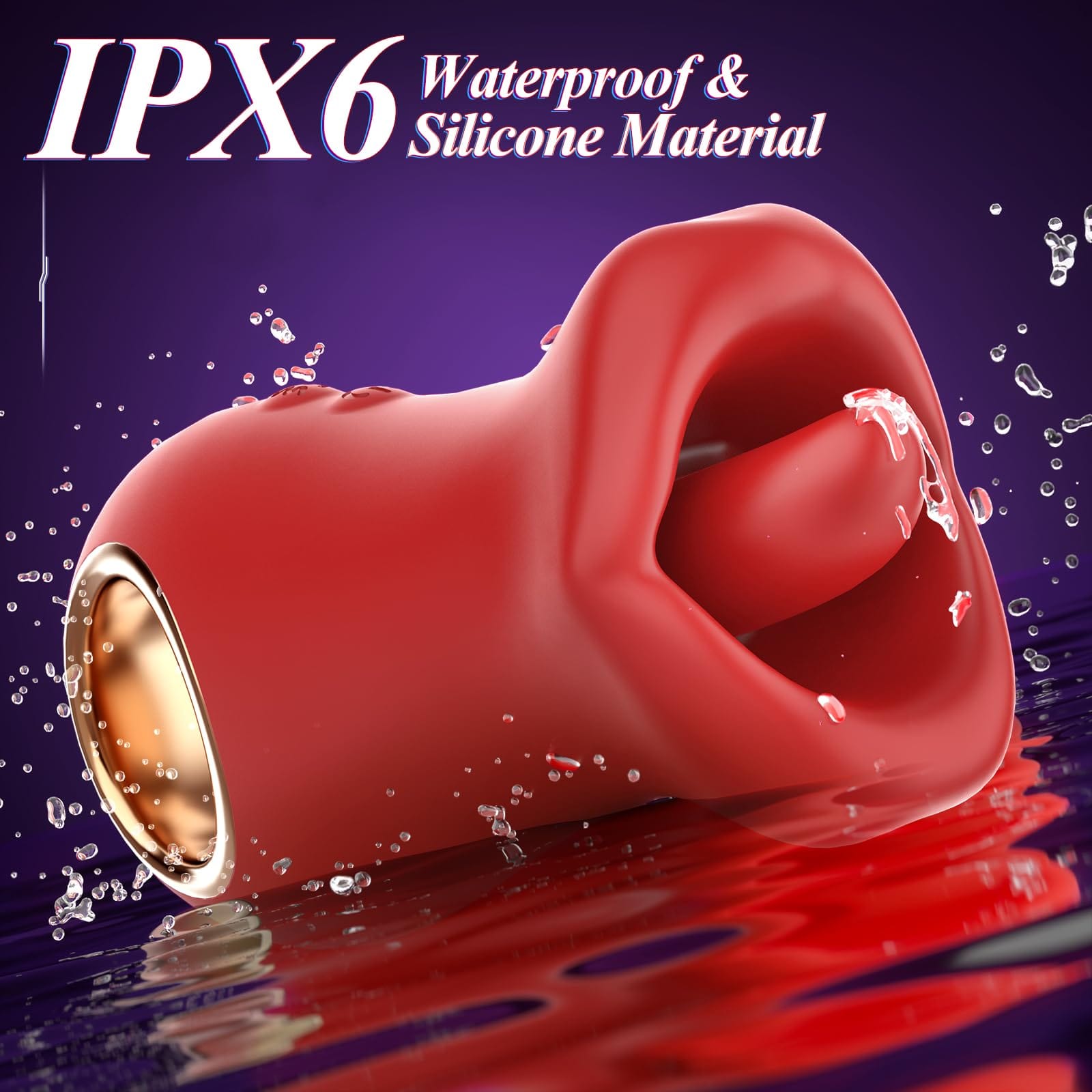 Lurevibe - 3IN1 Handle Mouth-Shaped 10 Tongue Licking Kissing 4 Lurevibe - 3IN1 Handle Mouth-Shaped 10 Tongue Licking Kissing